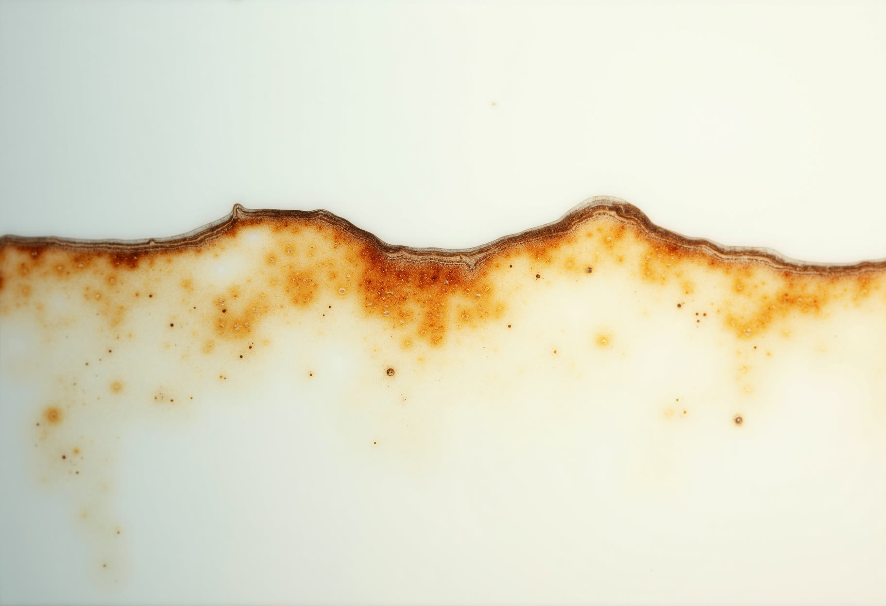 Iron staining on porcelain
