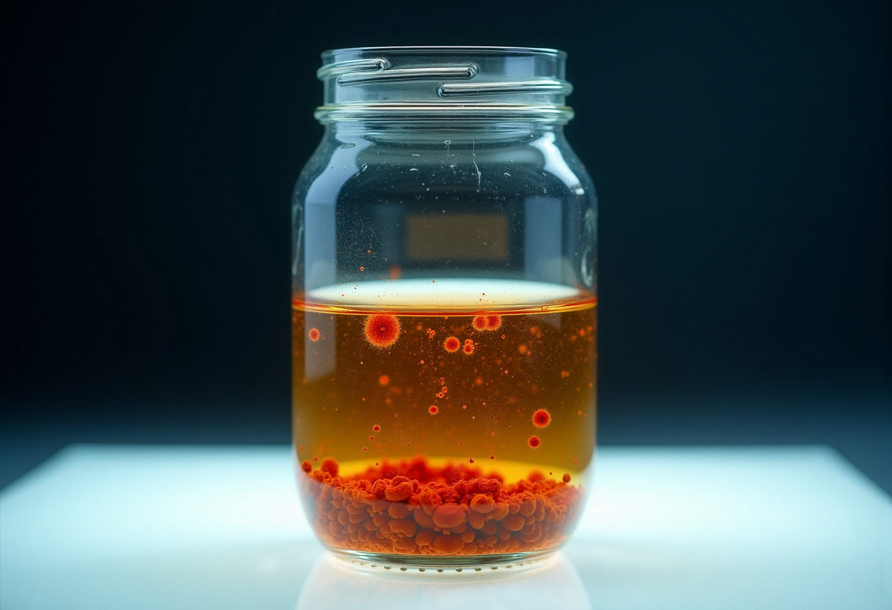 Sediment settled out of a raw sample